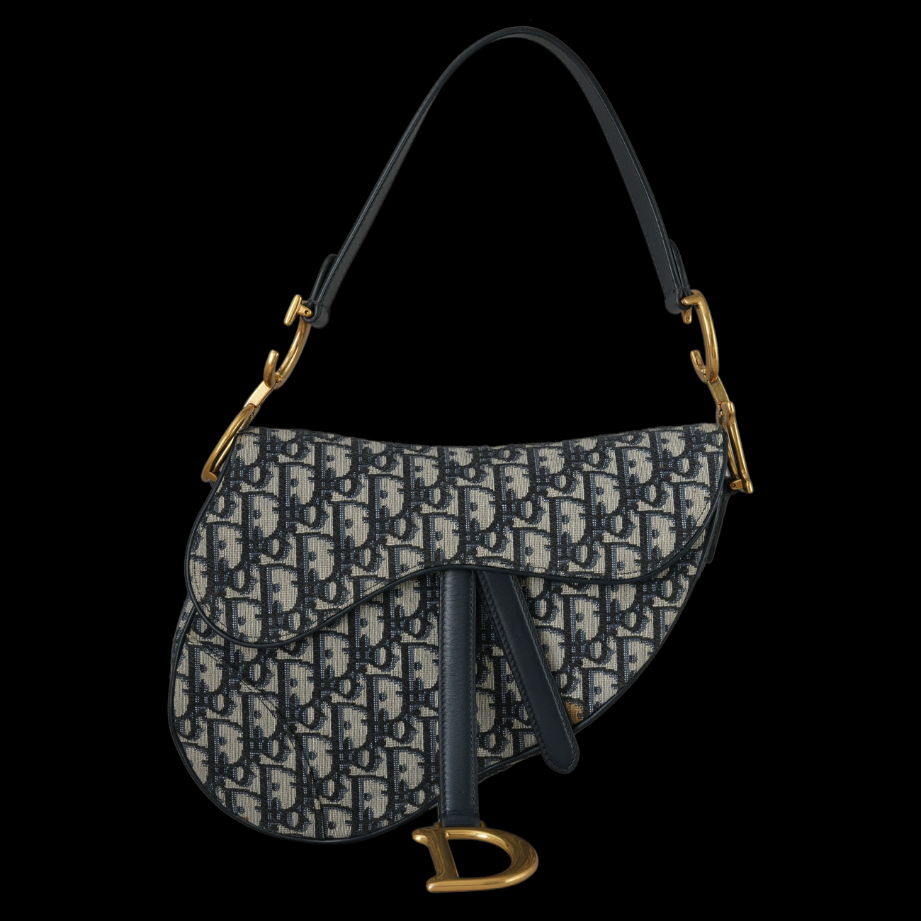 CHRISTIAN DIOR(USED)크리스찬디올 오블리크 새들백 미듐